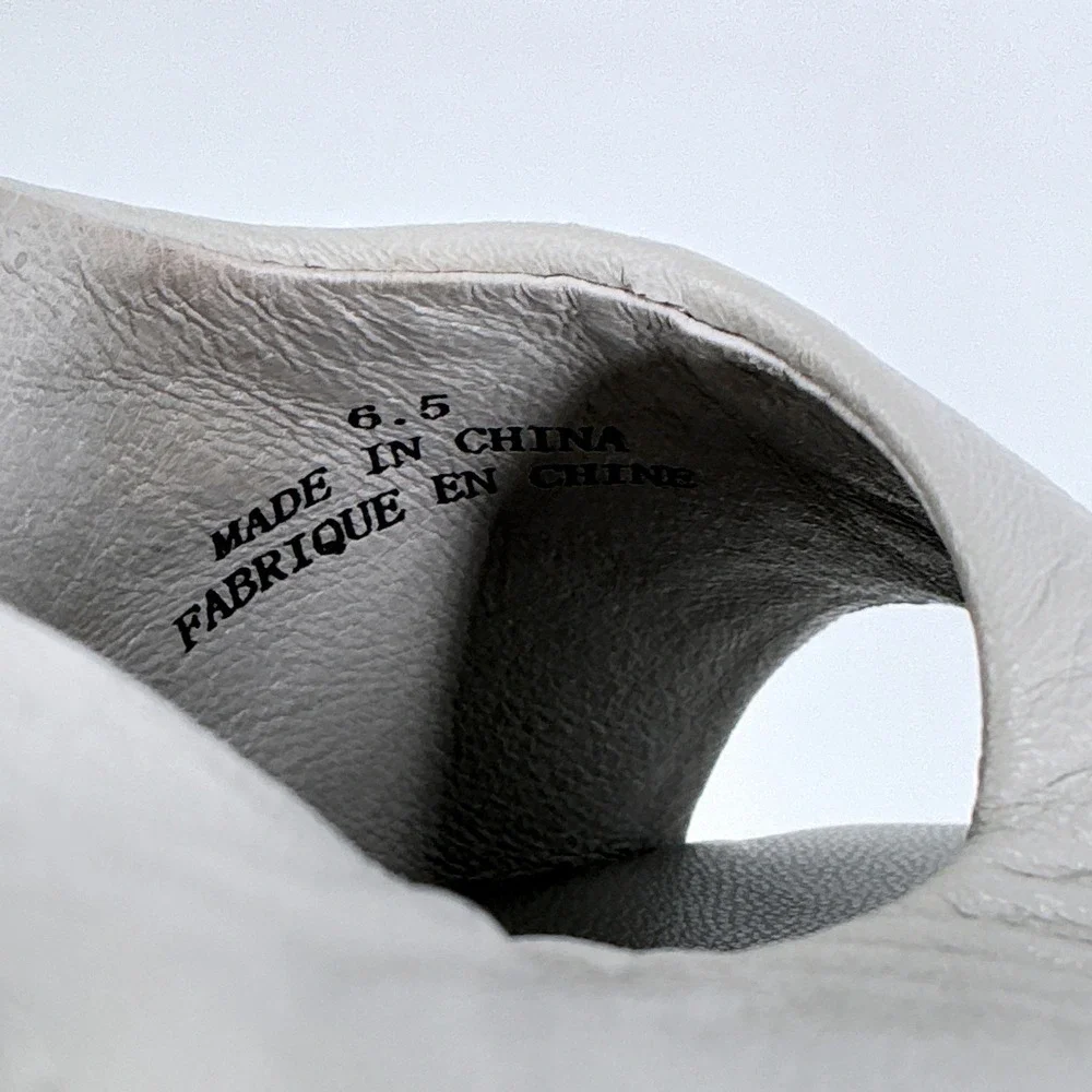 Jeffrey Campbell Size 6.5 Gray Leather Slingback Extendo‎ Platform Heels Sandals